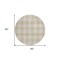 Homeroots 8' Beige And Gray Round Plaid Washable Indoor Outdoor Area Rug 595369 - alternate 6