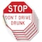 Signmission Stop Don't Drive Drunk, 4 inch X 4 inch, Vinyl Decal, 5PK OC-D-5PACK-4-296 - alternate 1