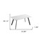 Homeroots 66" White and Black Sintered Stone and Steel Dining Table 535198 - alternate 4