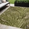 Homeroots 5' X 8' Ivory And Green Palm Leaf Indoor Outdoor Area Rug 548057 - alternate 8