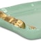 Homeroots 8in Aqua And Gold Cast Iron Ribbons Vanity Tray 634800 - alternate 8