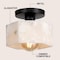 Jonathan Y Tessa 8" 1-Light Modern Contemporary Alabaster/Iron Hexagonal LED Semi Flush Mount, White Marbling/Bl JYL1204B - alternate 9