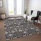 Homeroots 8' X 10' Black Brown And Beige Floral Washable Indoor Outdoor Area Rug 605416 - alternate 9