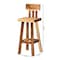 Bali & Pari Luli Solid Suar Wood Bar Stool 261-14333-ZORO - alternate 8