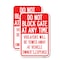 Signmission Parking Sign Do Not Block Gate at Anytime - Violators W, 12'' X 18'', Heavy Gauge Aluminum, 2PK A-1218-2PACK-23363 - alternate 1