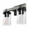 Jonathan Y Bungalow 15" 2-Light Iron/Seeded Glass Rustic Farmhouse LED Vanity Light, Black/Gray Oak Wood Finish JYL7508B - alternate 10