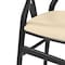 Homeroots Set of Two Natural and Black Upholstery Wishbone Back Dining Arm Chairs 653944 - alternate 7