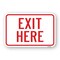Signmission Exit Here, Heavy-Gauge Aluminum Rust Proof Parking Sign, 18" H, 24" L, A-1824-25204 A-1824-25204 - alternate 1