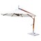 Bambrella 10' Round Bamboo Cantilever Umbrella with Ice White Canopy and 297lb Granite Base System 3.0m R-SW-S-IW-BS - alternate 1