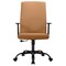 Leisuremod Evander Office Chair in Upholstered Leather & Iron Frame with Swivel & Tilt, Acorn Brown EO19LBRL - alternate 5