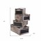 Homeroots Set of Four Black And Brown Solid Wood Crate, 4PK 487713 - alternate 6