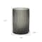 Homeroots 8" Black Cylinder Ribbed Glass Table Vase 608311 - alternate 5