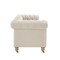 Homeroots 92" Beige Linen Chesterfield Wood Sofa 543987 - alternate 9
