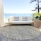 Homeroots 8' Taupe Fern Green And Ivory Round Geometric Washable Indoor Outdoor Area Rug 615244 - alternate 7