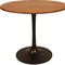 Homeroots 36" Brown And Black Rounded Solid Wood And Iron Pedestal Base Dining Table 517768 - alternate 4