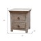 Homeroots 24" Gray Solid Wood Two Drawer Nightstand 488755 - alternate 4