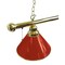 Holland Bar Stool Co Red 3 Shade Billiard Light, Brass Fixture BL3BRRed - alternate 7