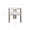 Homeroots Ivory and Brown Upholstered Boucle Open Back Dining Arm Chair 555323 - alternate 6