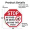 Signmission Stop No Food or Drink Beyond This P, 10 Inch X 10 Inch, Vinyl Decal OC-D-10-81 - alternate 4