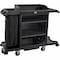 Rubbermaid Commercial Housekeeping Cart, Plastic Frame, Black 2202581 - alternate 1