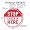 Signmission Stop Check in Here, 10 inch X 10 inch, Plastic Sign, 2PK OC-P-2PACK-10-312 - alternate 7