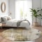 Homeroots 8' Olive Green And Ivory Round Abstract Washable Indoor Outdoor Area Rug 616180 - alternate 6