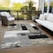 Homeroots 3' X 5' Black Taupe And Ivory Geometric Washable Indoor Outdoor Area Rug 612388 - alternate 8