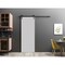 Sartodoors Sliding Barn Door with Hardware, Planum 0010 Matte Grey, 6.6FT Rail Hangers Sturdy Set, Modern Soli PLANUM0010BD-B-GRE-1896 - alternate 1