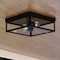 Vaxcel Clinton 12 in W Matte Black Outdoor Flush Mount Ceiling Light Clear Glass T0809 - alternate 7