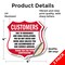 Signmission Restricted Area Shield Sign Customers Du, 4 inch X 4 inch, Vinyl Decal, 2PK SHI-D-2PACK-4-458 - alternate 2