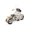 Homeroots 10" Cream Metal Hand Painted Model Motorcycle 489429 - alternate 6