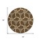 Homeroots 8' Brown And Beige Round Geometric Washable Indoor Outdoor Area Rug 613478 - alternate 7