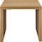 Homeroots 20" Oak Wood Square Sled End Table 654011 - alternate 8