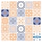 Homeroots 5" X 5" Yellow White And Blues Peel And Stick Removable Tiles 390729 - alternate 1