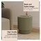 Leisuremod Eden 14 in Round Stone Side Table, Weatherproof Pedestal Base, Fully Assembled EST14OG - alternate 8