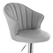 Elama 2 Piece Shell Back Faux Leather Adjustable Bar Stool in Dark Gray with Chrome Base ELM-799-21-DGRY - alternate 8