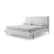 Homeroots White Wood And Faux Leather King Bed Frame With USB 486083 - alternate 1