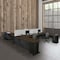 Regency Fusion 4 Person Bench Workstation W/ Privacy Panel, 96 in W X Wood, Metal, Neo Walnut MFBPD9658NW - alternate 7