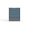 Strong Hold 5 drawer cabinet - (3x 4ft, 1x 5ft, 1x 8ft) - Blue accents - Keyed Different S3036-PPDAS-0501FS - alternate 1