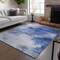 Homeroots 8' X 10' Denim Blue And Sky Blue Abstract Washable Indoor Outdoor Area Rug 577706 - alternate 8