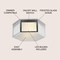 Jonathan Y Minimo 13" Hexagon Metal/Frosted Glass LED Flush Mount, Chrome JYL7451A - alternate 9