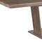 Homeroots 71" Gray Wood and Metal Self-Storing Leaf Pedestal Base Extendable Dining Table 555165 - alternate 5