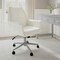 Martha Stewart Maxine Upholstered Office Chair in White/Polished Nickel GO-18301-WH-MS - alternate 9