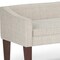 Homeroots 50in Platinum and Brown Fabric and Wood Upholstered Bench 642316 - alternate 5