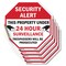 Signmission Security Alert This Property Under, 4 inch X 4 inch, Vinyl Decal, 5PK OC-D-5PACK-4-184 - alternate 1