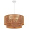 Jonathan Y Elliott 24" 5-Light Coastal Bohemian Adjustable Metal Hand-Woven Rattan-Look Paper Rope 2-Tier Drum JYL9563A - alternate 10