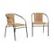 Flash Furniture Lila  Beige Rattan Indoor-Outdoor Restaurant Stack Chair, PK2 2-TLH-037-BGE-GG - alternate 1