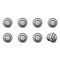 Homeroots Set of Eight Black And White Ceramic And Metal Drawer Pull Knobs, 8PK 544451 - alternate 4