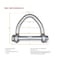 Mytee Products Web Sling Shackle - 6in w/ Quick Pin, 23,500 lbs WLL, 4PK WS-SHACKLE-6x4 - alternate 7