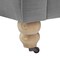 Homeroots 92" Light Gray Linen Chesterfield Wood Sofa 543991 - alternate 8